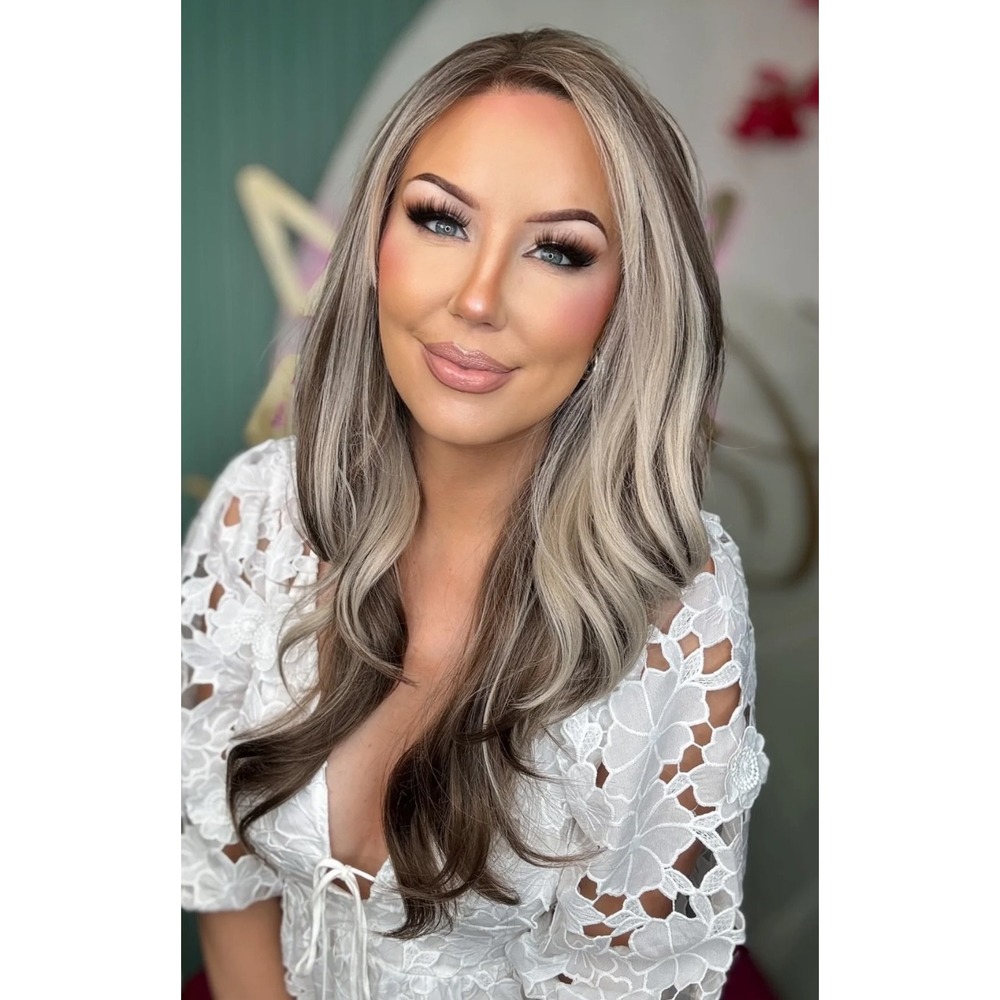 CSC - Kristina with a K - Chelsey Smith Crowns New NWT Brunette Blonde Lace Wig